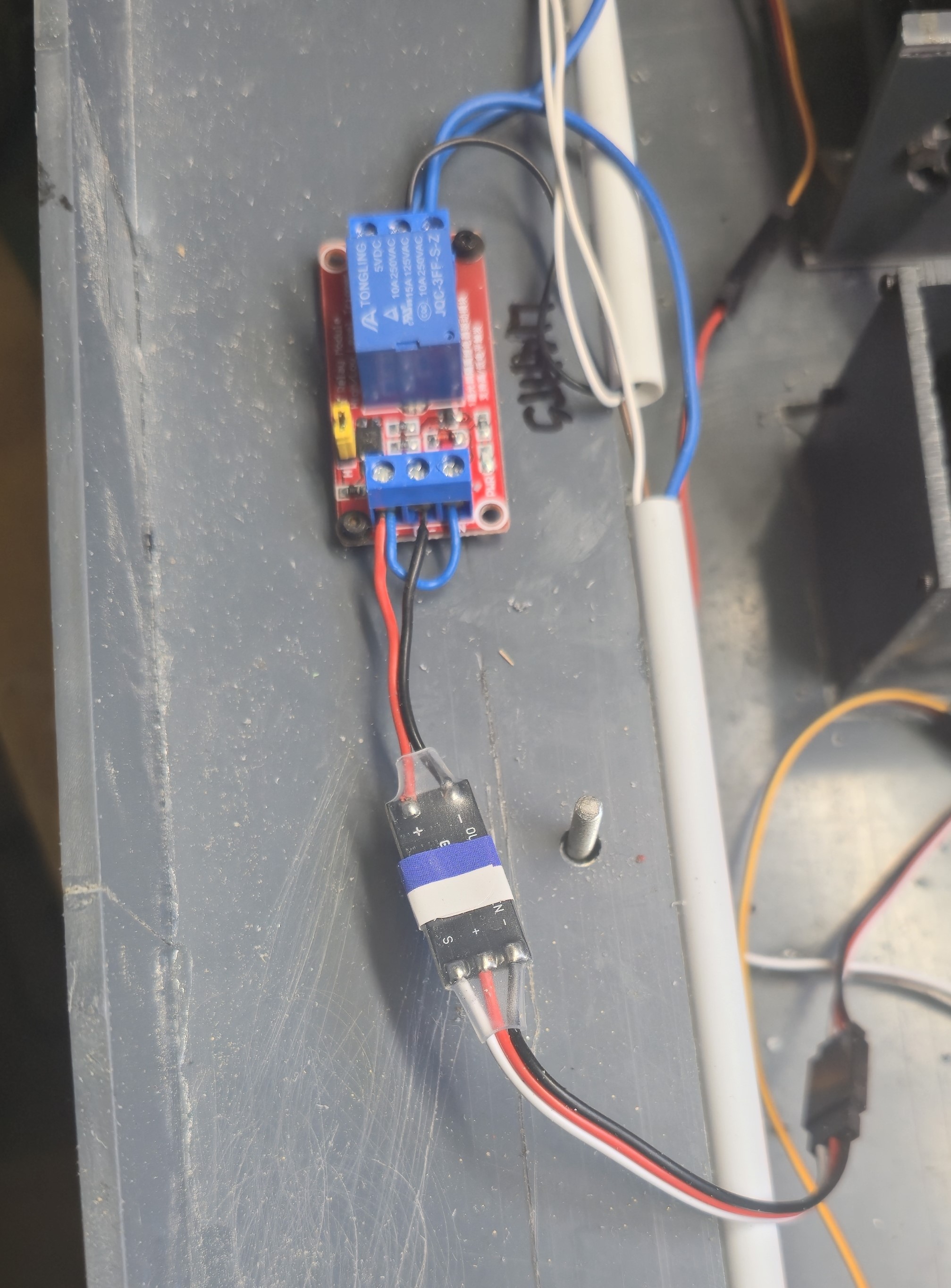 used a switch to operate a relay