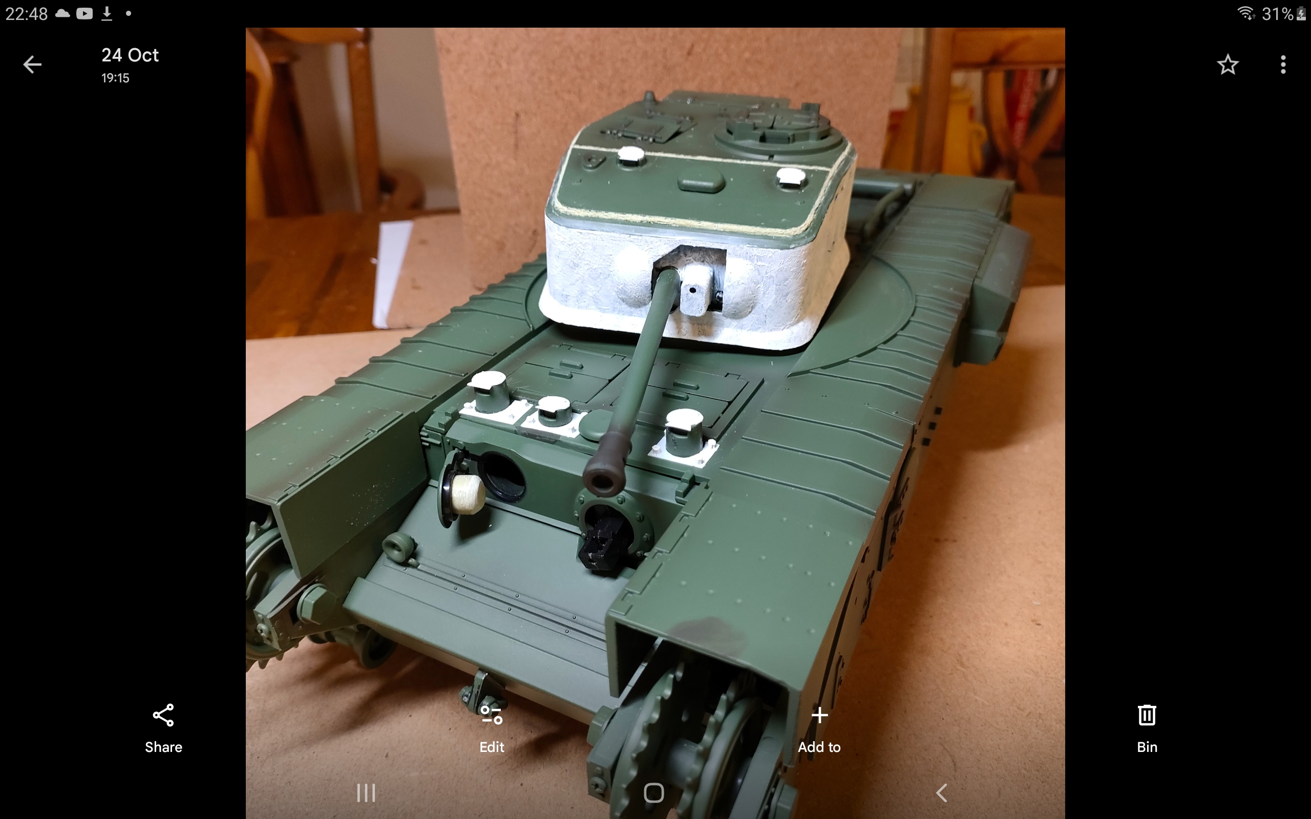 Deck lowered and mods to periscopes