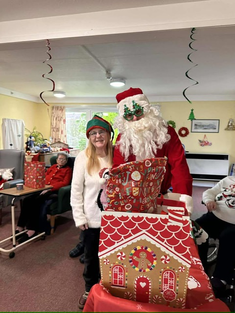 With my lovely wife, acting as my little helper.