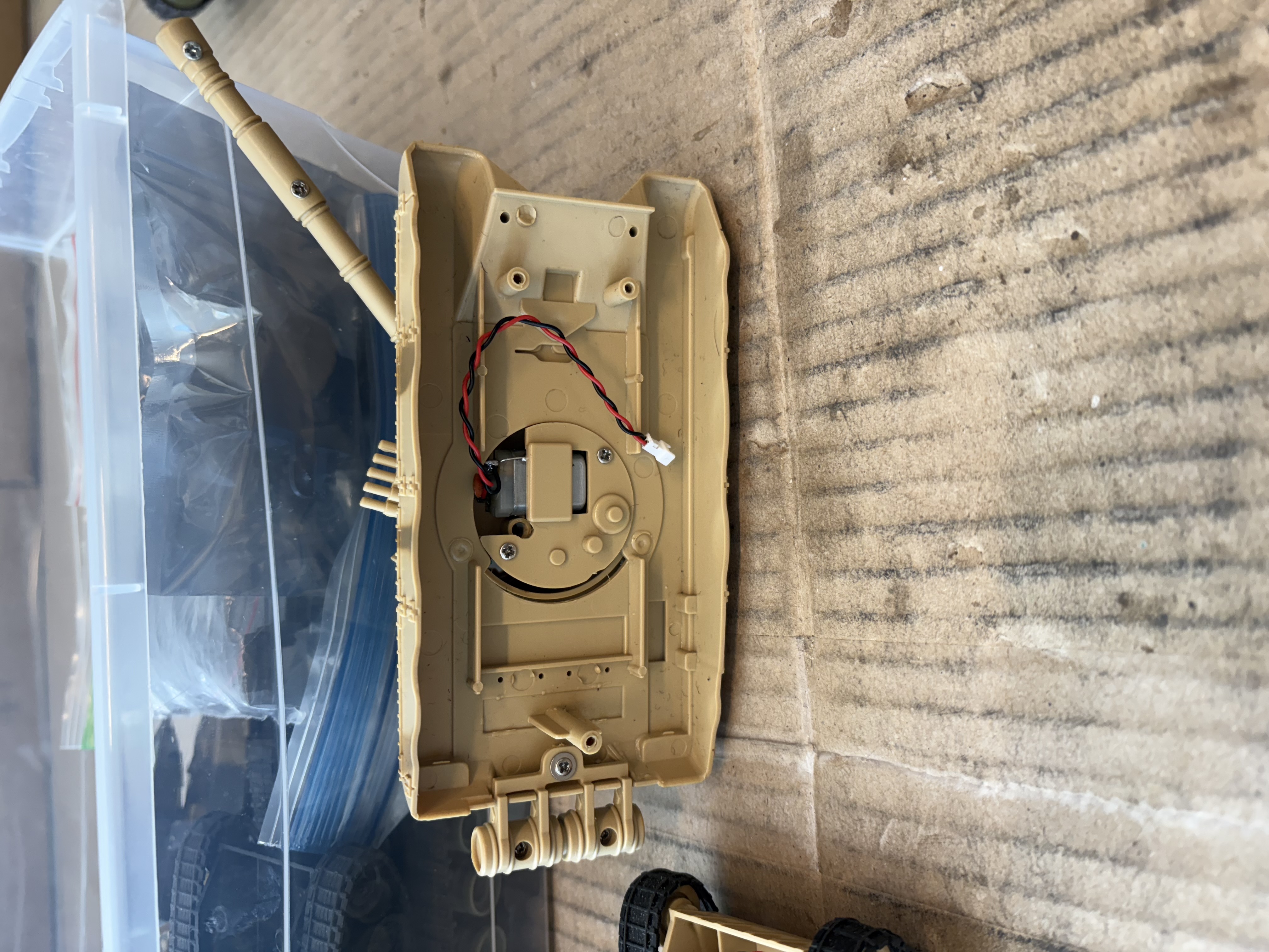 bottom side of turret platform