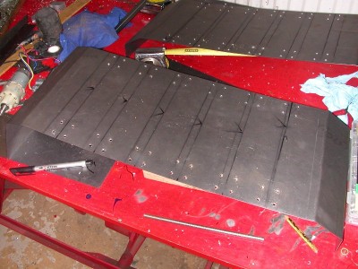 basic shape of the tank is starting to show.Drilled holes are for the bearing blocks