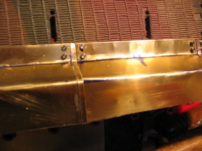 Although the originals look like they lift and drop into place, mine only have bolt holes. Guides on the front of two adjacent guards (not the real way, my way) 1.4 bolts from Schumo kit. If you don't grind away all the boltheads and plastic from the Matorro hull, you can make the guards stand proud of the hull like the real ones.
