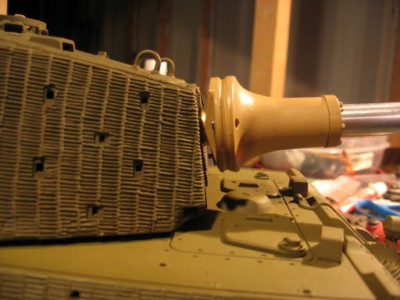 make sure to cut tubes to right length so mantlet fits close to turret