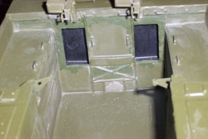 Engine vents through passageway.