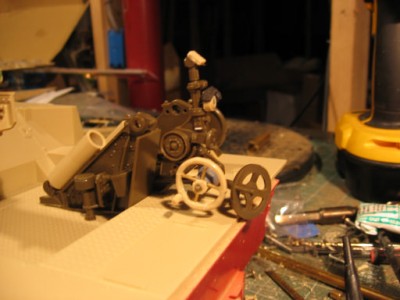 modified gunscope and wheels, glue drying before mounting