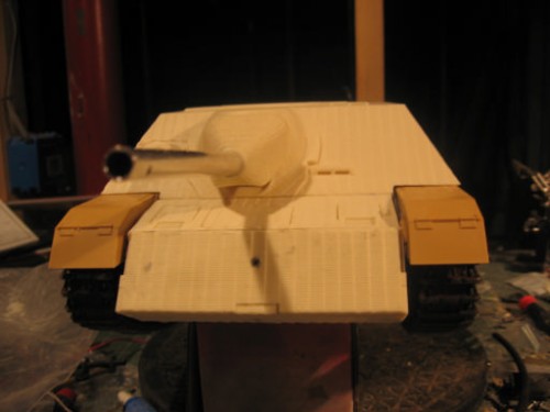 lookin good, but will look better painted and weathered..