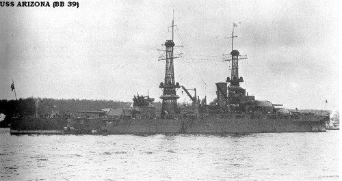 U.S.S.Arizona as completed 1916