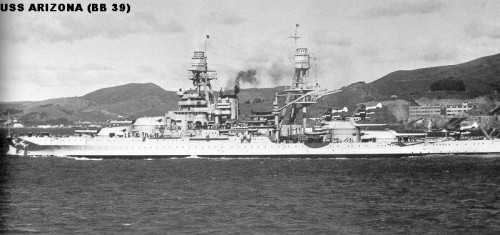 U.S.S.Arizona after reconstruction mid 1930's