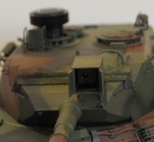 TBU LED Emitter placed &amp; concealed in the mantlet infrared targeting box.