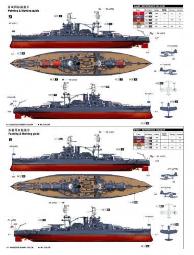 USS Arizona Paint schemes 1/200 scale