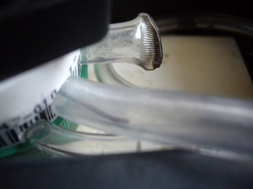 Copper wire in tube to stop condensation block