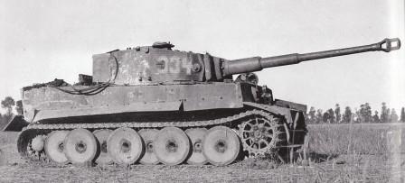 Tiger 334 belonging to s.SS-Pz.Abt.101 shortly after capture on 27 June 44.jpg