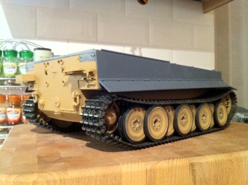 Here you can see the cut outs on the back panel to enable you to lift off the hull with the air boxes still attached.