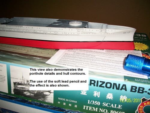 U.S.S.Arizona 1-350 scale hull paint stage II 010.JPG