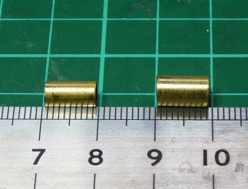 Brass tubing cut to approx 9mm