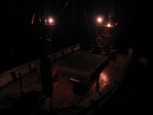 Deck lights at night