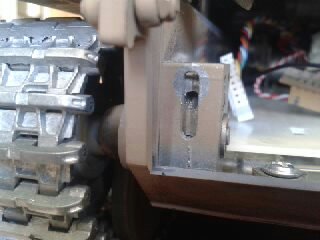 Rear idler with back panel removed