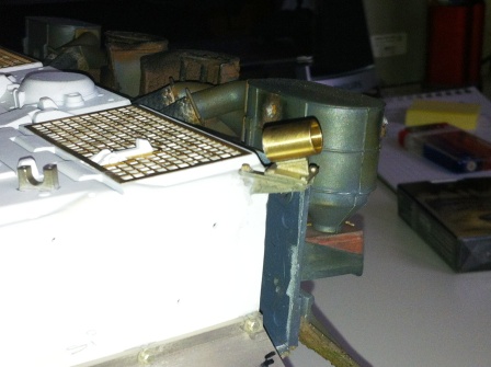 Rear mine launcher