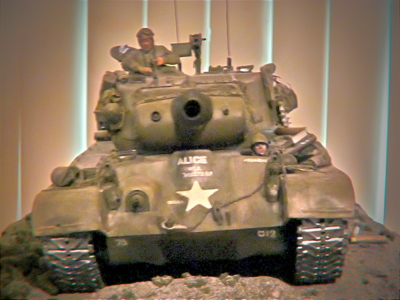 There really was a M26 Named ALICE used during the korean war. The marking match those in a set of two pictures that I found at a site I havent been able to find again. The one in the photos is in a static defensive position and still has its skirts on. It also has its tracks mounted backwards. <br />If anyone knows where to find those pictures let me Know as I would like to put the track skirts back on to match the pictures. I did find one of the pictures but its heavily cropped down from those I originally saw so Ill post it