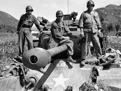 this is ALICE of the 73rd tank battion during the korean war. The name by the drivers hatch is FRENCHY