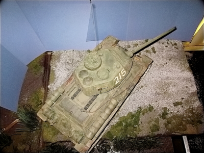 this is the dioama base I usrd for all the pictures except the one with my model added to a real korean war picture