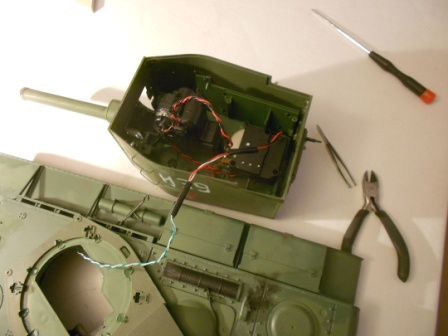 Adaptation of the HL rotating mechanism to the Tamiya turret base
