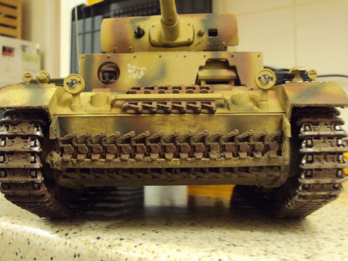 Mud effect applied to the front and spare track.