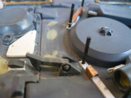 The new engine deck arrangement necessitates moving the hatch latch closer to the starboard side - here I have used the Tamiya part.jpg