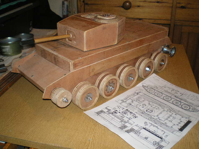 Hull, wheels and turret.