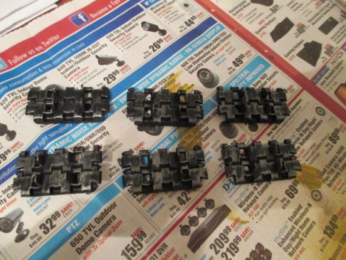 Touched up spare track