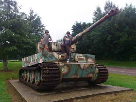 The Tiger 1 at Vimoutiers following capture by two plucky G.I.s - Arthur aged 8 & Hector aged 10 August 2013.jpg