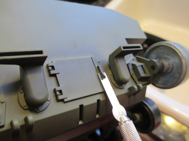 The blade removed the molded on handle almost effortlessly  This will certainly save on time previously spent sanding them off!