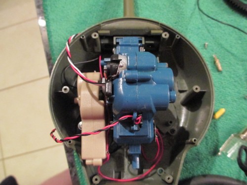 Took a minute to oil the pinion for the gun elevation arm and admire the Rube Goldberg inspired mechanism.
