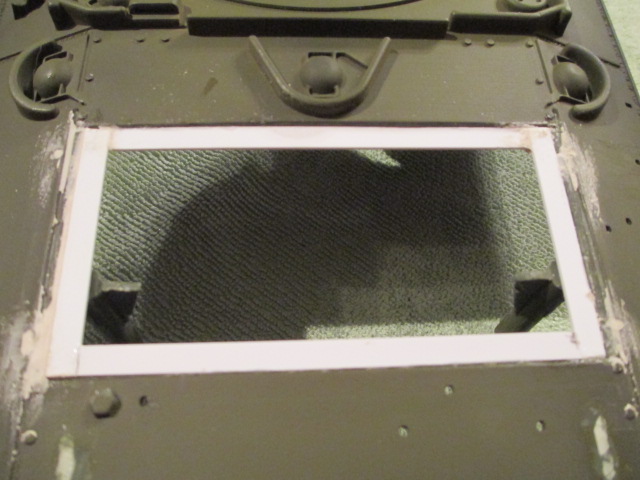 Gaps filled with putty and left to dry overnight