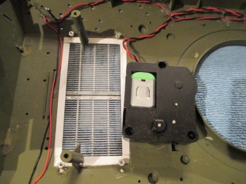 Two point mount for the turret rotation gearbox   It can be easily seen why the third mount point was removed