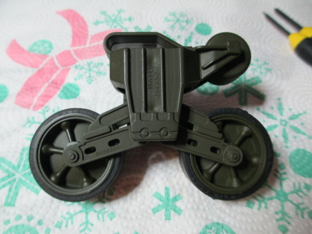 Mato test road wheels back on their bogie and none the worse for the slight modification they underwent