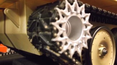 HL M26 Pershing tracks and sprockets fited. Luckily the HMAF road wheels fitted over the guide teeth very nicely.
