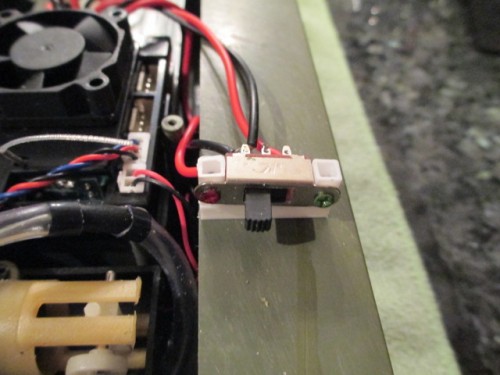 Main power switch secure in it's plastistruct mount