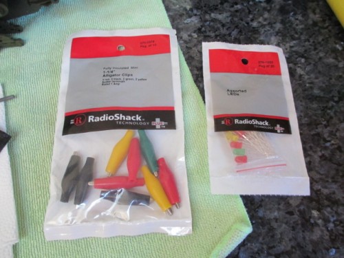 Mini Alligator clips and assorted LEDs