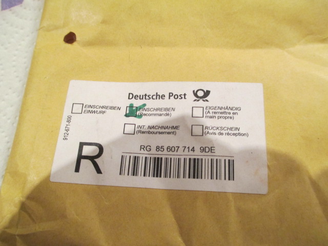 A delivery from Germany