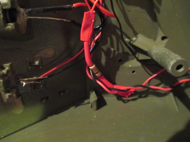 100ohm resistor inline to attempt a tail light repair
