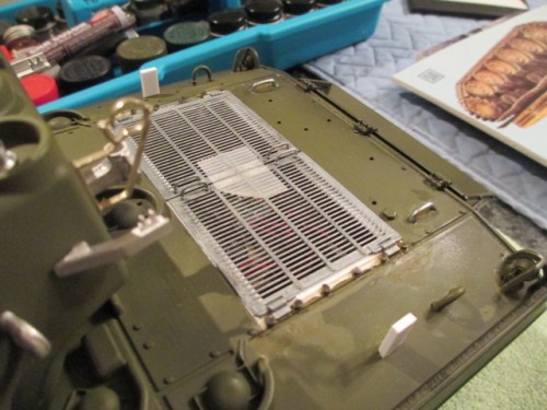 Nice engine bay door props cut and sanded to the hull angle