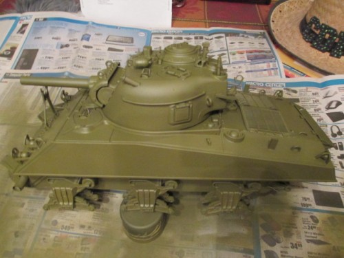 Two coats of O.D. and on to detailing the paint