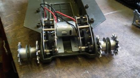 gearboxes and sprockets fitted to give a track aligment guide