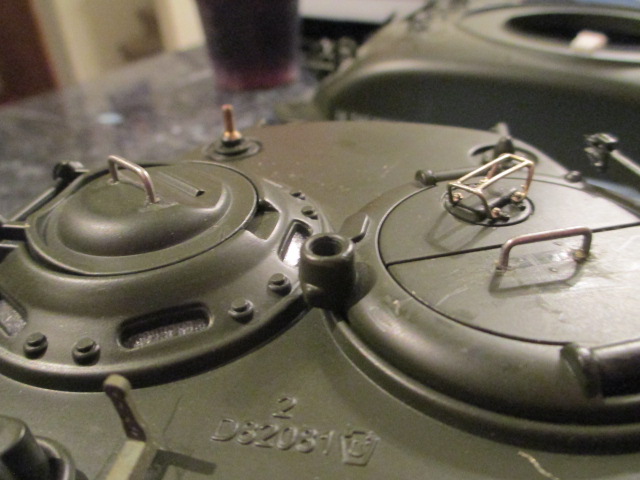 Turret hatch handles