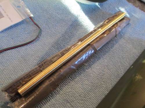 A beautiful turned brass airgun barrel  to replace the out of scale two parter that the M4A1 comes with