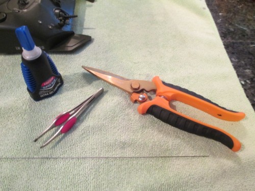 A new tool for cutting wire and sheet metal, brass, etc and supplies to make bow .30 cal mg canvas cover studs