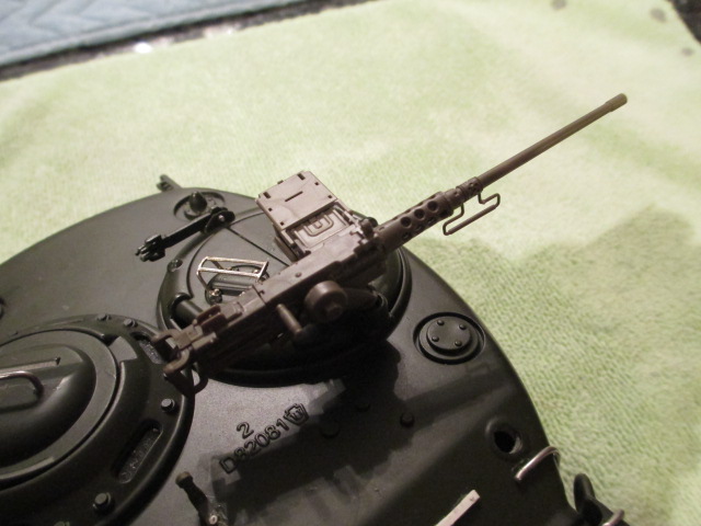 .50 Browning assembled, drilled and test fitted to the pintle mount of the Loader's hatch