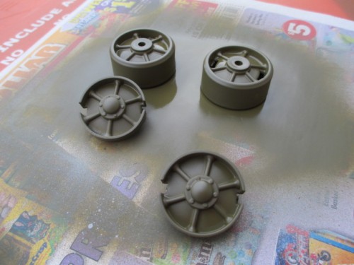 Plastic idlers repainted in OD