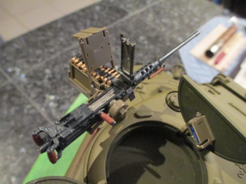 Browning .50 cal detail with added rounds and open resin can